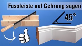 Fußleisten Auf Gehrung Sägen Sockelleisten Schneiden Und Anbringen Ohne Teures Werkzeug