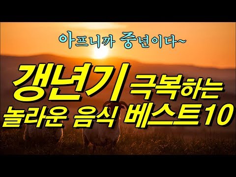 갱년기 극복을 위한 최고의 음식 베스트10 ~ 아프니까 중년이다~