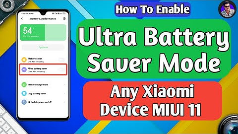How To Enable Ultra Battery Saver Mode | Ultra Power Saving Mode In MIUI | Ultra Battery Saver Mode