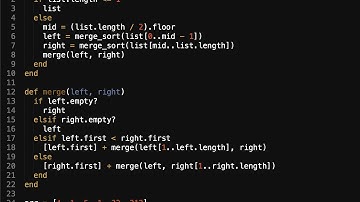 Ruby merge sort implementation