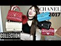 CHANEL ENTIRE HANDBAG COLLECTION with COMPARISON + REVIEW + MODELING CASUAL & DRESSY LOOK