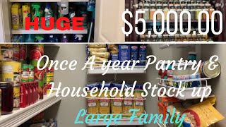 A years worth of food  | Pantry, Freezer and Household stock up
