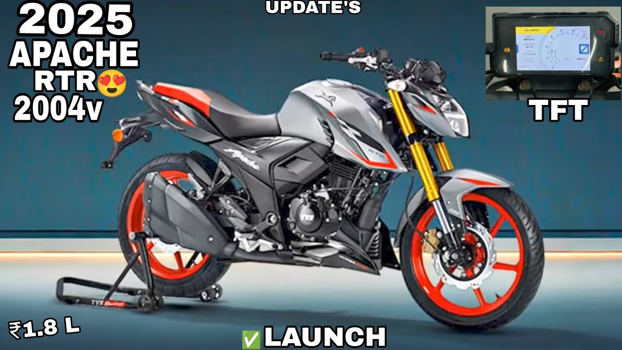 2025 NEW APACHE RTR 2004V WITH NEW UPDATE | RTR 2004V NEW TFT METTER ...