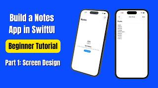 Build a Notes App in SwiftUI | Beginner Tutorial | Part 1: Screen Design