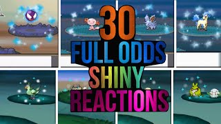 30 LIVE Full Odds Shiny Reactions! | Shiny Pokemon Montage!