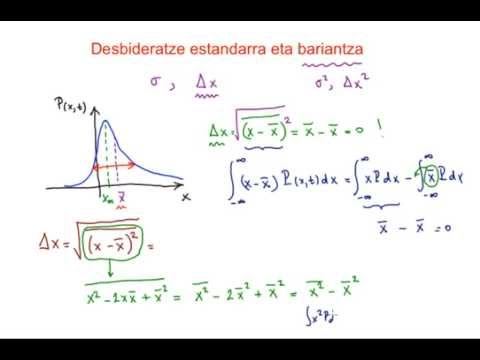 Desbideratze estandarra eta bariantza