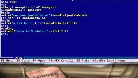HADIRA 1129040047 PTIK02 (PROGRAM PASCAL ARRAY SATU DIMENSI)
