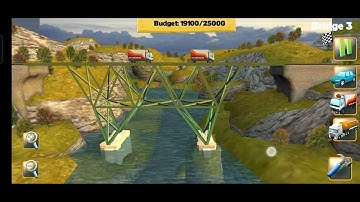 Bridge Constructor - Central Mainland - Bridge 3 | Tank Truck Proof | 3 star