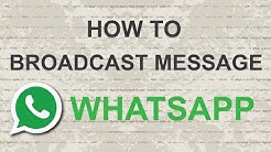 How to broadcast message on Whatsapp - Durasi: 0.40. 