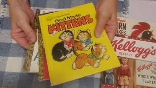 Thrifted Treasures - Vintage Books for Junk Journals, Cookbooks, Little Golden Books, Fabric