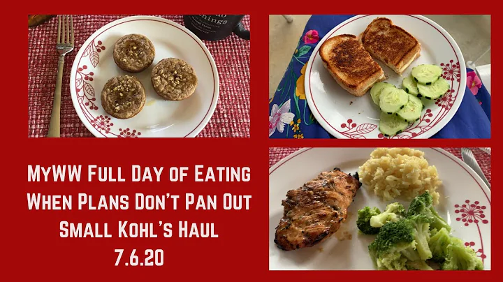 MyWW | Full Day of Eating | When Plans Don't Plan Out | Small Kohl's Clearance Haul