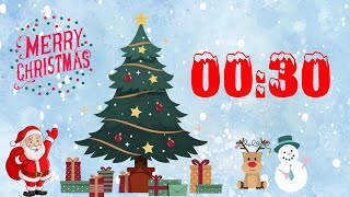 🕒 30-Second Countdown Timer No Music⏱️ | Time's Ticking! Hurry Up! ⏳Timer Galaxy