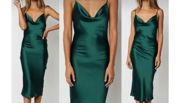 Easy COWL NECK slip dress. #sewingtutorial  #diy