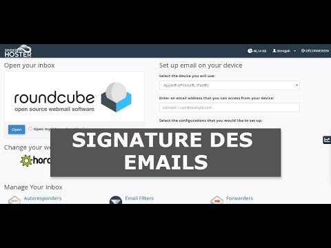 Créer une signature simple dans RoundCube