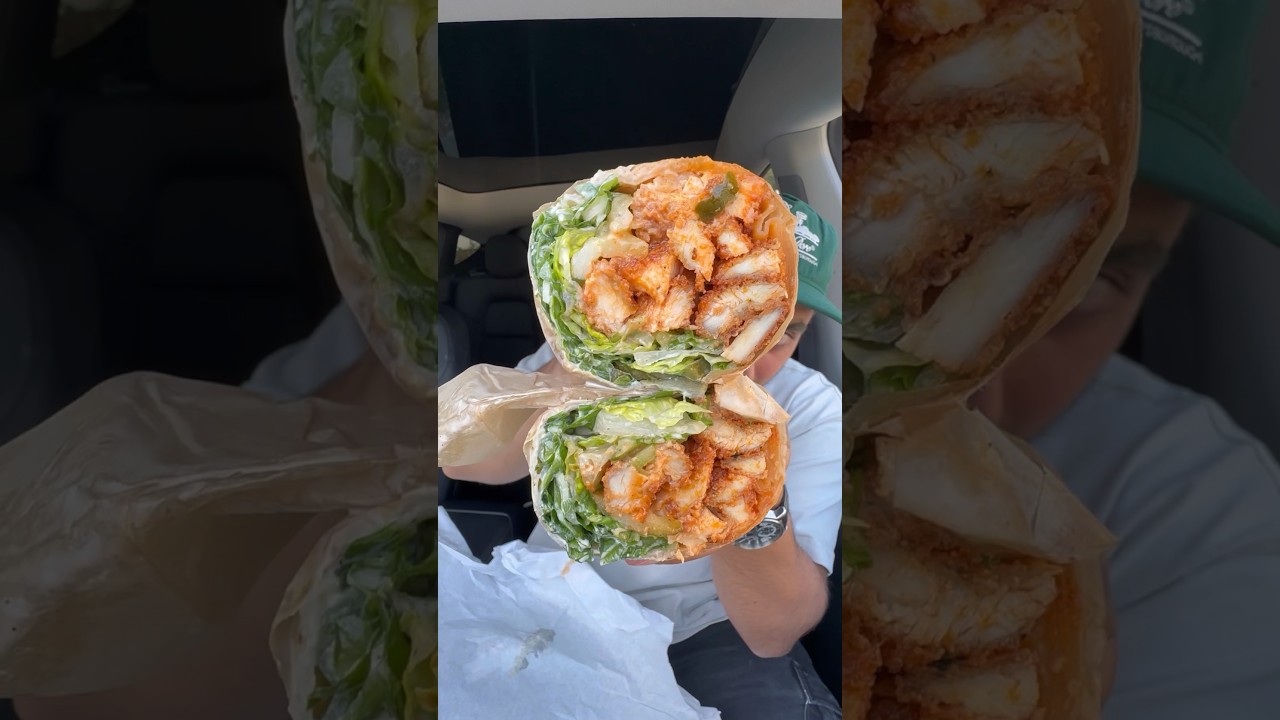An awesome Buffalo Chicken Wrap from Ggiata