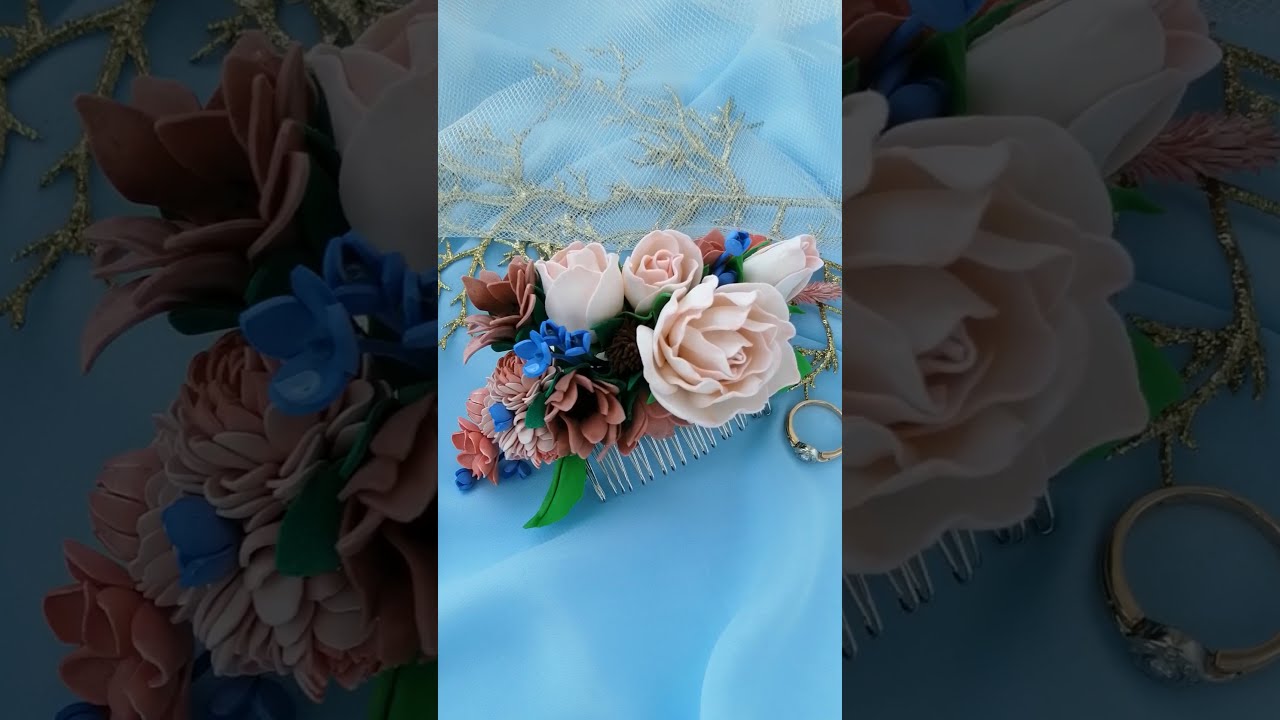 D.I.Y. Flower Comb / Floral Hair Comb / Flower hair  Comb / Весільний гребінь / Bridal accessory