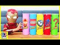 프링글스 뚜껑을 열면 슈퍼히어로가 뿅! 레고 마블 장난감 상황극 놀이 Making Pringles with Lego Marvel Superheros [제이제이 튜브-JJ tube]