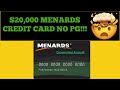 $20,000 Menards Commercial Credit Card Approval! No PG!