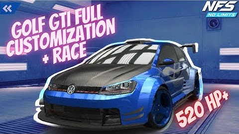NFS No Limits : GOLF GTI Full customization + race