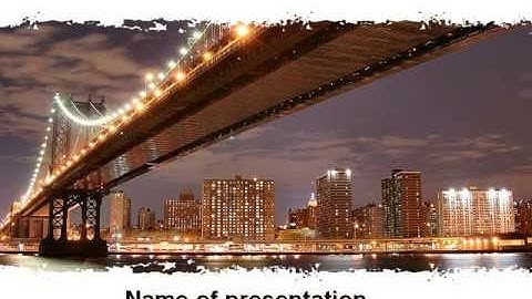Manhattan Bridge PowerPoint Template by PoweredTemplate.com