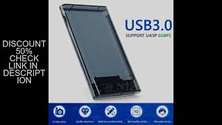 Transparent HDD Case Caddy Box HDD Enclosure 2.5 SSD SATA To USB 3.0 Type-C 3.1 Adapter External Har