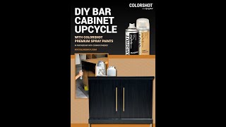 DIY Bar Cabinet Upcycle with Spray Paint ✨