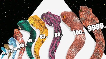 Snake Run 3D Evolution - Level Up Snake Max Level Gameplay (New Update) All Level (Worm Race)