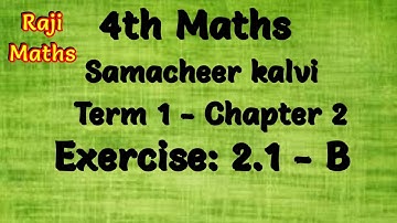 4th maths|term 1|chapter 2|exercise 2.1| B|samacheer syllabus
