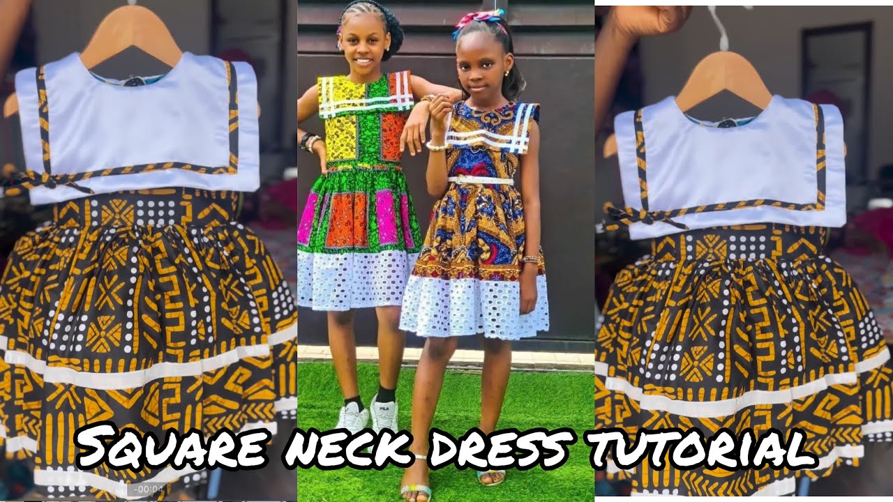 HOW TO MAKE A SQUARE COLLAR LITTLE GIRL'S DRESS