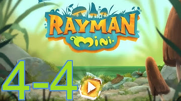 Rayman Mini 4-4: By the skin of your teeth - 100% Walkthrough Gameplay - APPLE ARCADE
