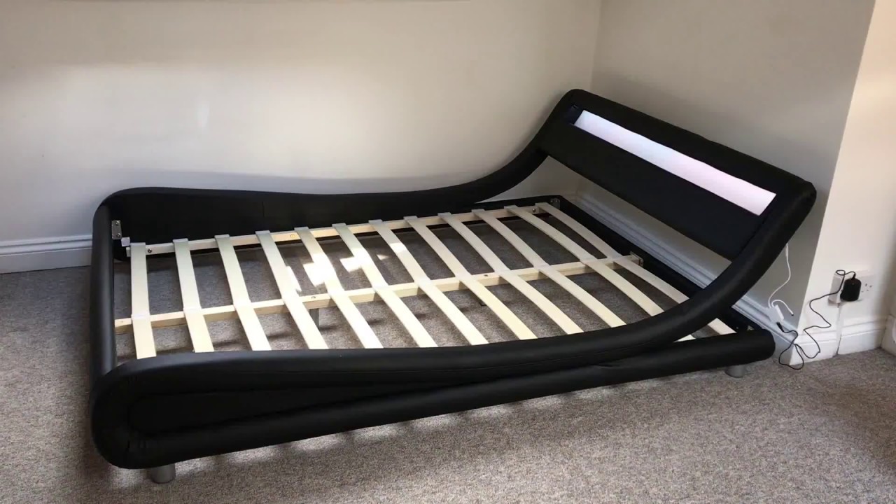 ebay Madrid LED leather Double bed