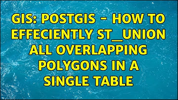 GIS: PostGIS - how to effeciently ST_Union all overlapping polygons in a single table