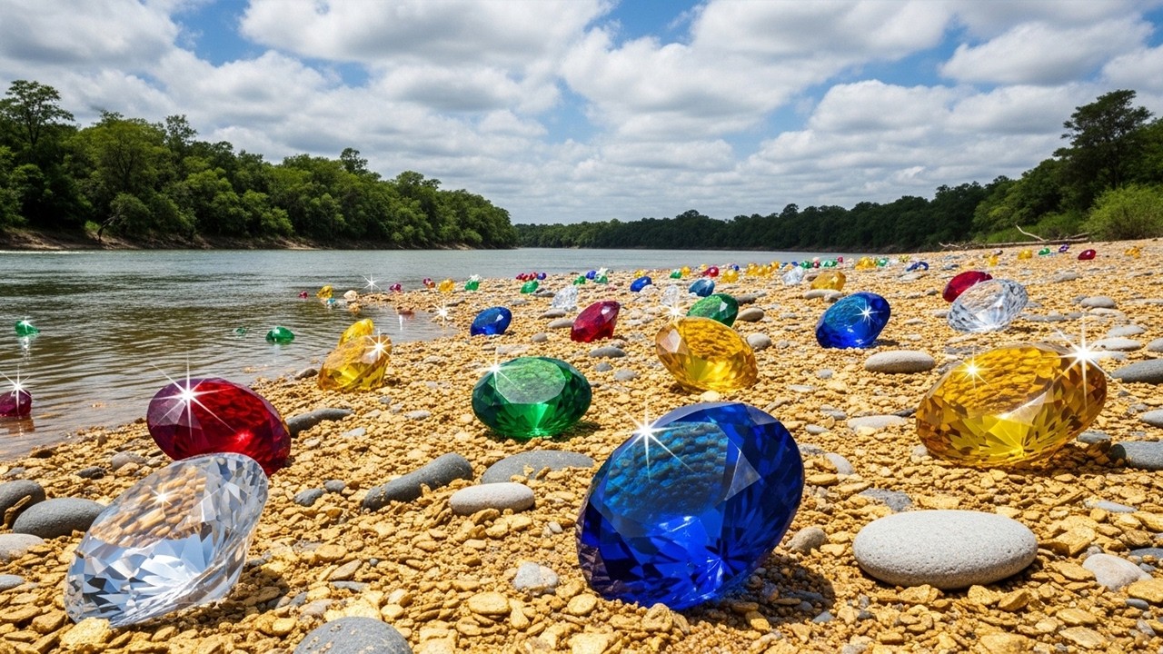 Rare polished gold crystals found in this secret canyon
