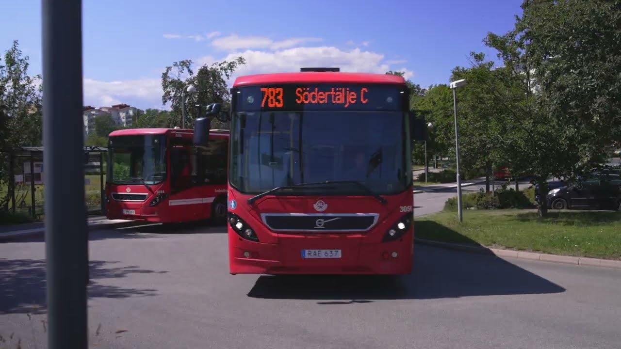 Sweden, Stockholm, bus 783 ride from Nynäshamn to Södertälje