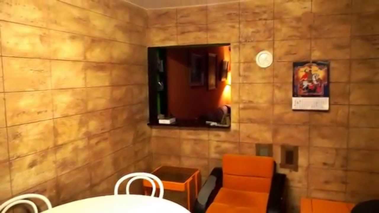 Travertino tehnika na zidovima trpezarije savršenstvo