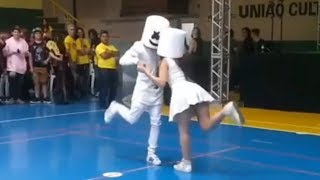 Marshmello & Marshmello Girl! Visit a Primary School (Marshmello Family Vlog)