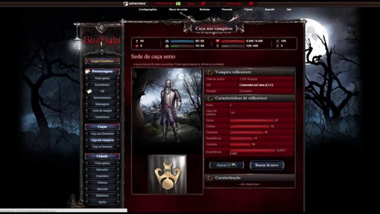 bitefight-Tutorial e Explicações+Apanhei para um vampiro!!! 