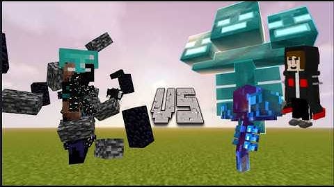 Sentinel Herobrine vs op and godly bosses(mcpe)