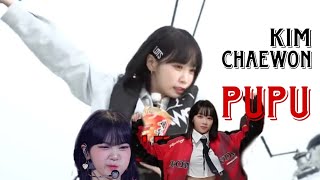 Kim chaewon being PUPU