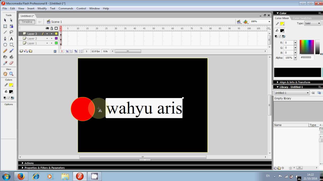 Cara Membut Tulisan Berjalan Di Macromedia Flash 8 YouTube