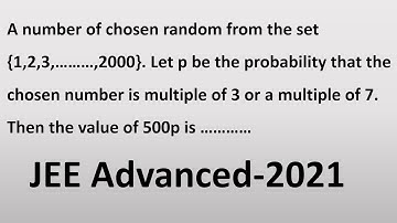 JEE  Advanced 2021 pyqs probability