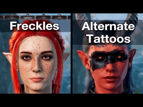 Alternate Tattoos and Freckles Mod - Baldur's Gate 3