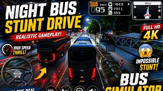  Night Bus Driving in Bihar 🌙🔥 95 KM/H High Speed Overtake | Bus Simulator Indonesia Gameplay 2026 screenshot 4