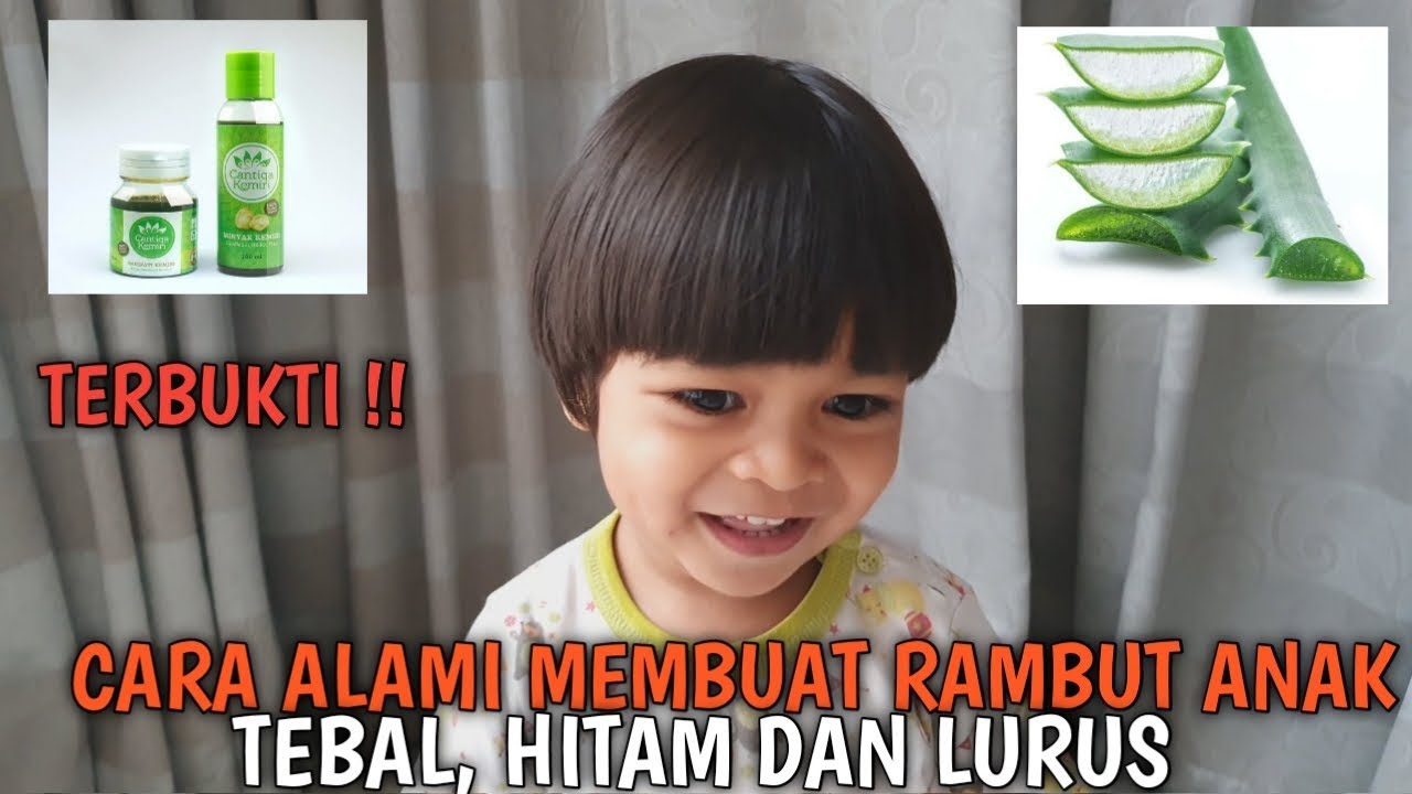 CARA ALAMI AGAR RAMBUT  ANAK  TEBAL HITAM DAN  LURUS YouTube