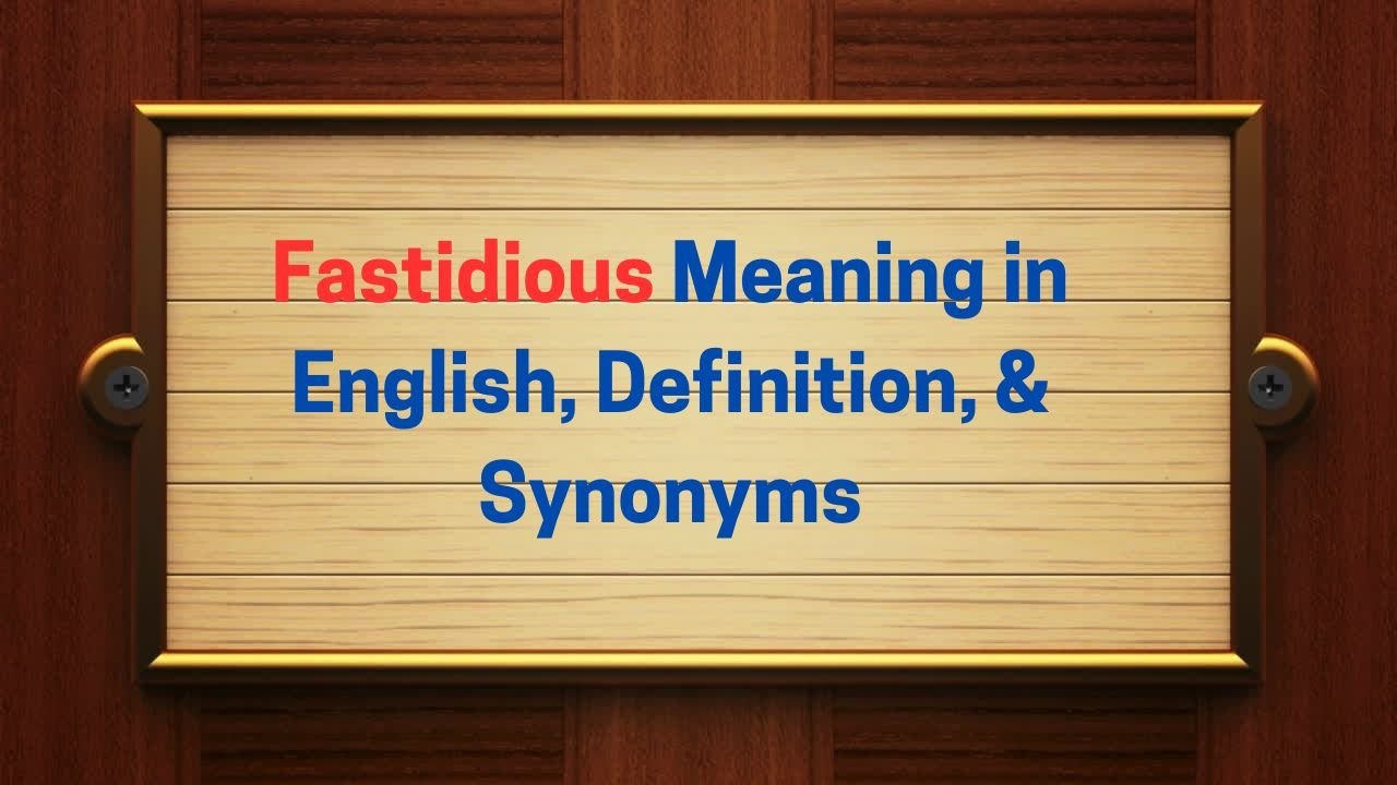Fastidious Meaning in English, Definition, and Fastidious Synonyms | Thesaurus Thrive