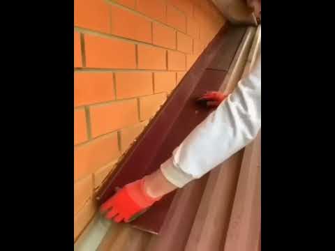 Как красиво сделать примыкание кровли к стене. - YouTube