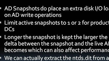 Active Directory Snapshots Overview Part 4