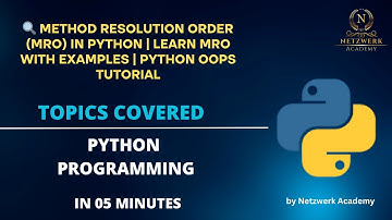 🔍 Method Resolution Order (MRO) in Python | Learn MRO with Examples | Python OOPs Tutorial