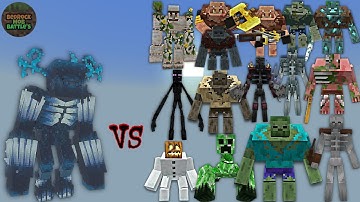 Mutant Warden (Mechanicraft) vs Mutant Creatures | Minecraft Bedrock | Mob Battle