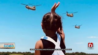 Woman Makes Care Packages For Troops Overseas
